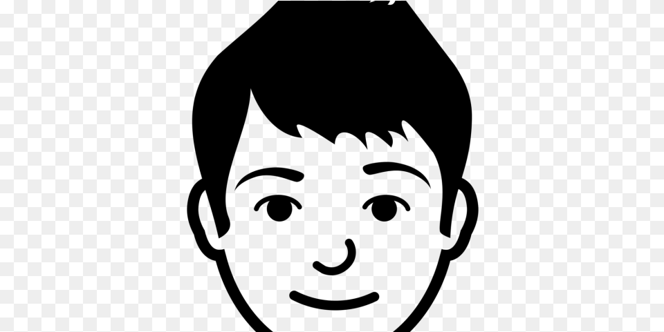 Brother Face Clipart Black And White, Gray Free Transparent Png