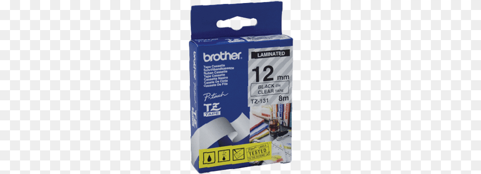 Brother P Touch Tapes 12 Mm Black On Clear Tape Brother Tz 161 36mm X 8m Black, Box, Cardboard, Carton Free Png Download
