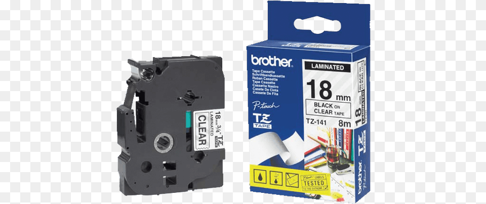 Brother P Touch Tapes 18 Mm Black On Clear Tape Brother Tz, Computer Hardware, Electronics, Hardware, Gas Pump Png