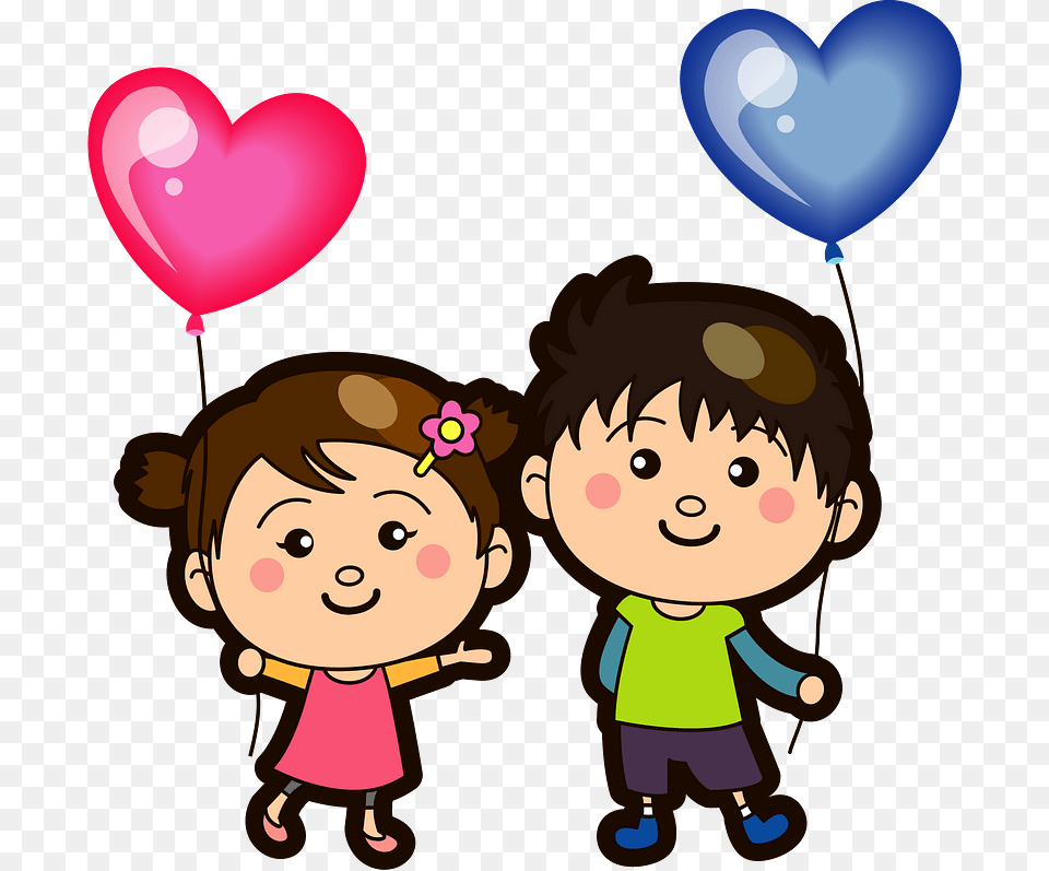 Brother Sister Balloon Clipart Menino E Menina, Baby, Person, Face, Head Free Png Download