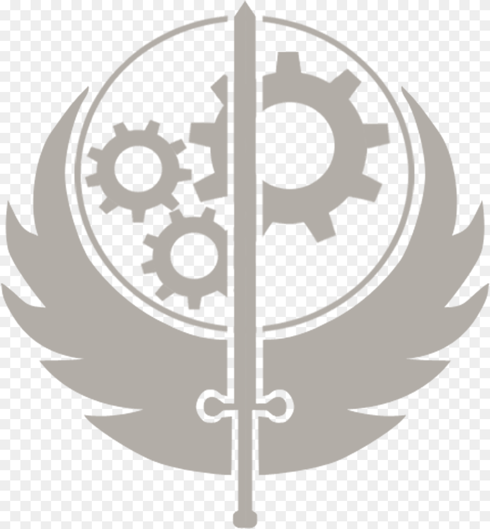 Brotherhood Of Steel Fallout Brotherhood Of Steel Logo, Emblem, Symbol, Person, Face Free Png