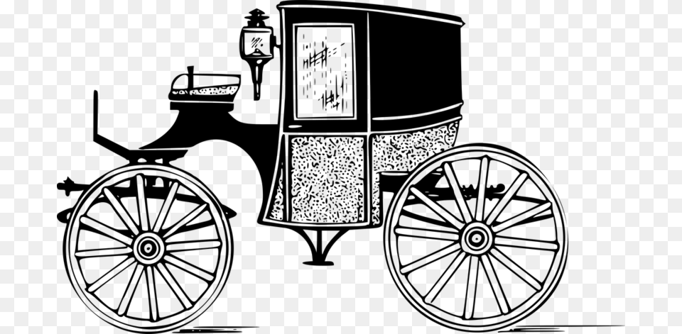 Brougham Carriage, Gray Png Image