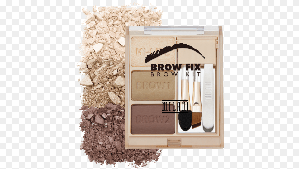 Brow Fix Kit Milani Eyebrow Palette, Face, Head, Person, Cosmetics Png Image