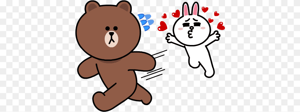 Brown Amp Cony Sweet Love Bear And Rabbit Couple, Animal, Mammal, Wildlife, Baby Png Image