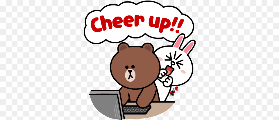 Brown Amp Cony Sweet Love Sticker Cony And Brown, Animal, Bear, Mammal, Wildlife Png Image