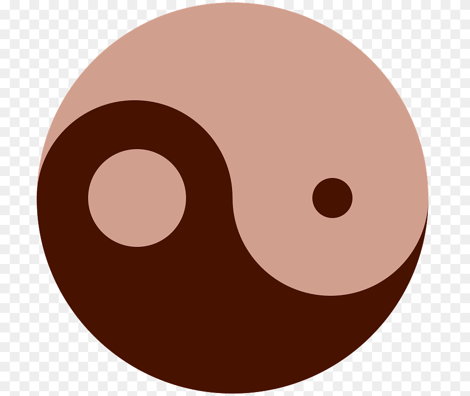 Brown And Beige Yin Yang Symbol, Sphere, Astronomy, Moon, Nature Free Png Download
