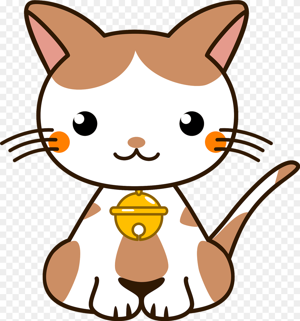 Brown And White Spotted Cat Clipart, Cutlery, Fork, Food, Cream Png