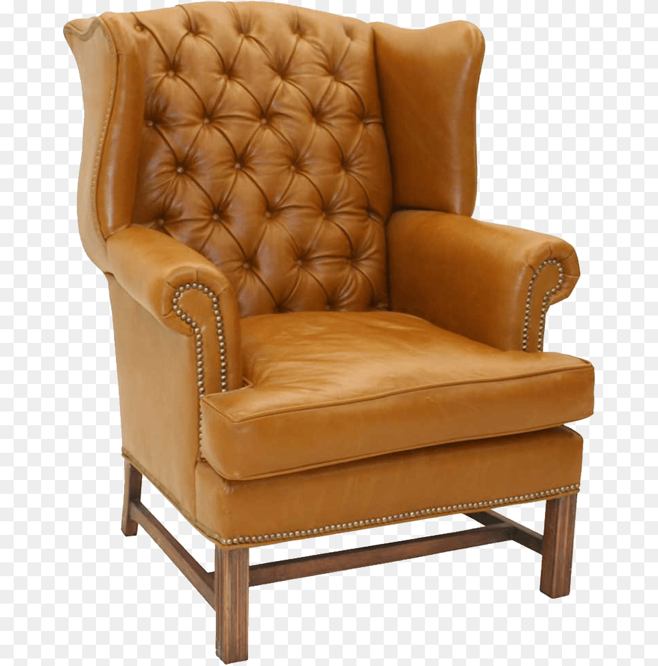 Brown Armchair, Chair, Furniture Png Image
