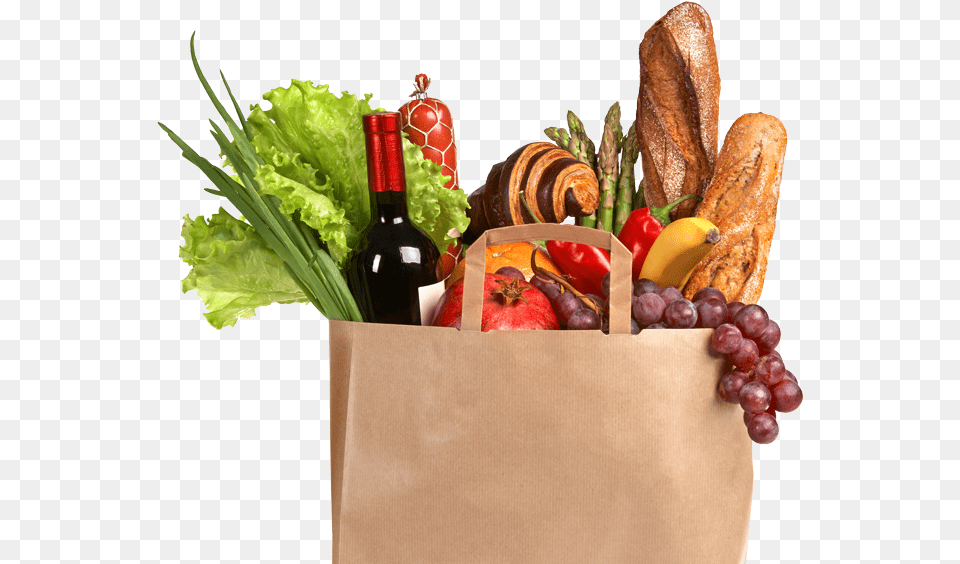 Brown Bag With Groceries, Bread, Food, Meal, Lunch Free Transparent Png