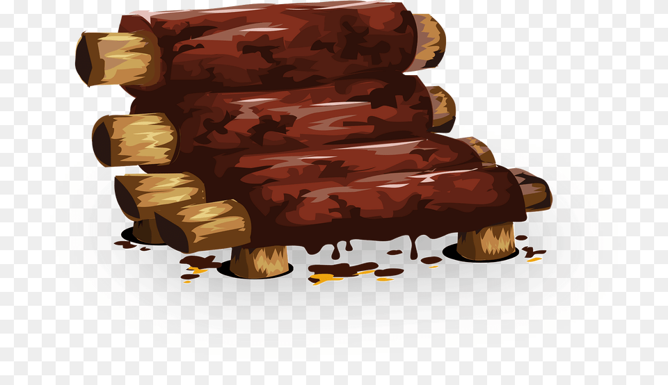Brown Barbecue Ribs Clipart, Furniture, Chair, Armchair, Bulldozer Png Image