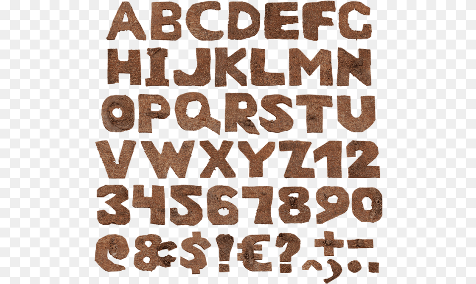 Brown Bark Font, Text, Alphabet Free Transparent Png