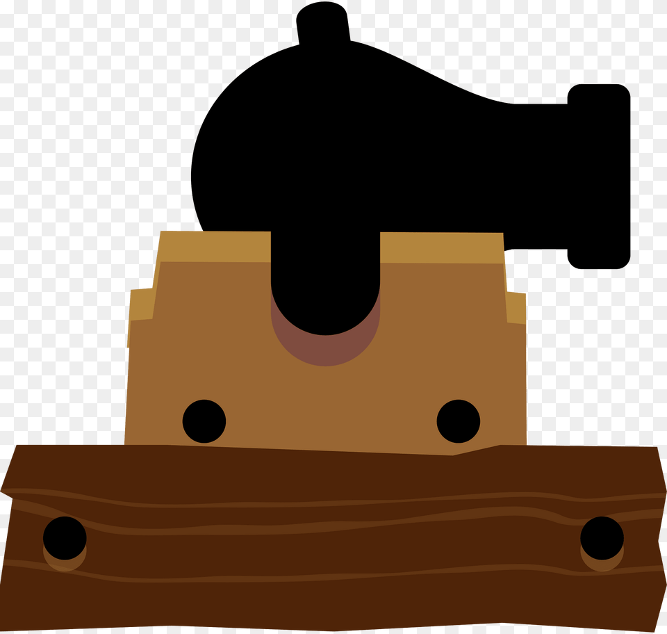 Brown Base Black Cannon Side Clipart, Weapon Free Transparent Png