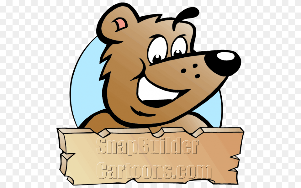 Brown Bear Holding Wood Plank Board, Baby, Person, Face, Head Png