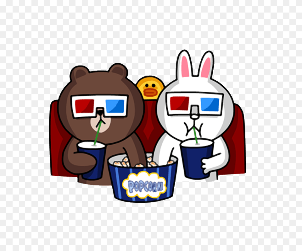 Brown Bear Line Friends Sticker Line Brown Farm, Food, Lunch, Meal, Cream Free Png Download