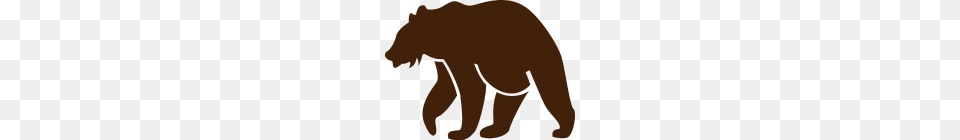 Brown Bear Silhouette, Animal, Wildlife, Mammal, Baby Png