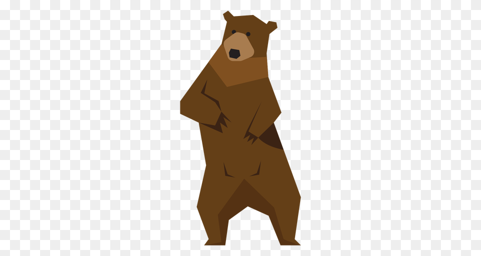 Brown Bear Standing Illustration, Animal, Mammal, Wildlife, Brown Bear Png