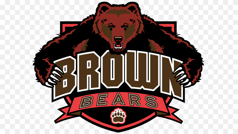 Brown Bears Logo Transparent Svg Brown University School Mascot, Animal, Lion, Mammal, Wildlife Free Png