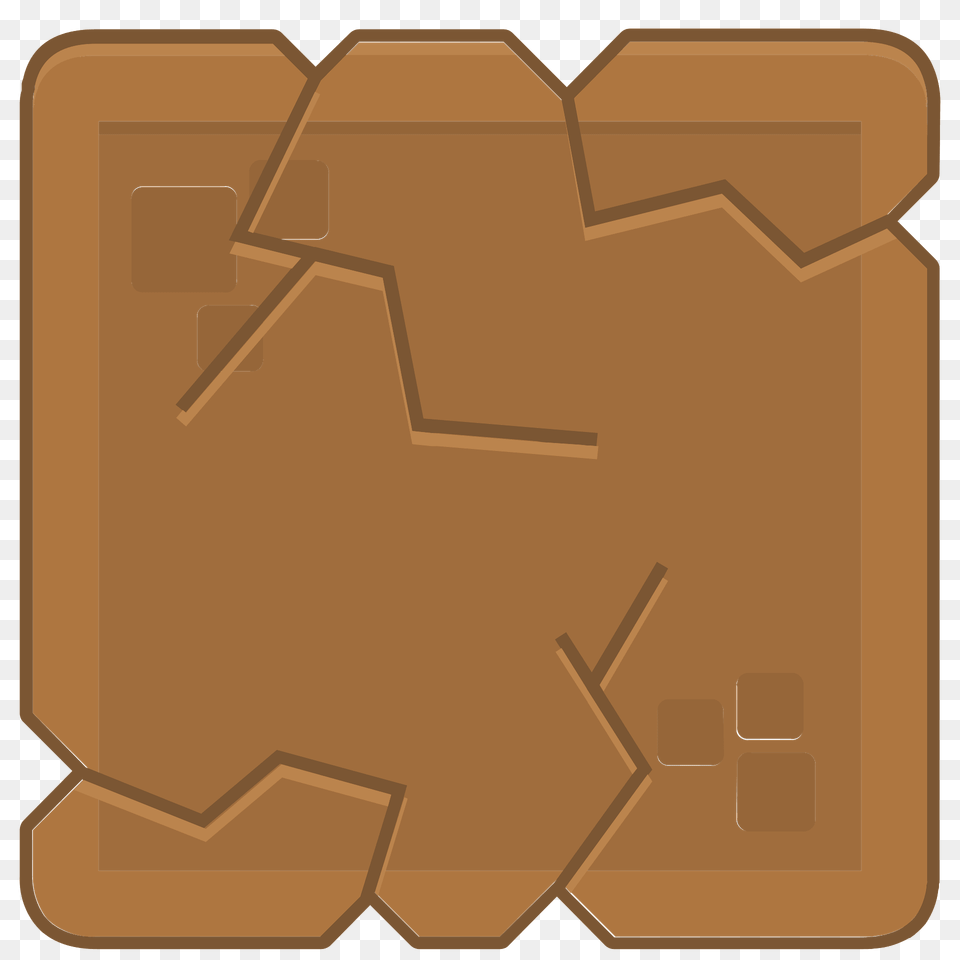 Brown Block 05 Cracked Clipart Png