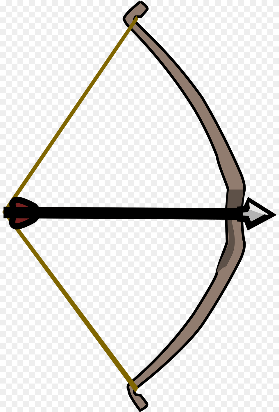 Brown Bow Clipart, Weapon Png