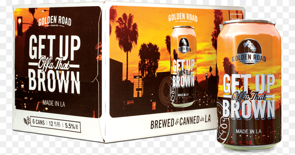 Brown Box Can Golden Road Get Up Offa That Brown Beer 12 Fl Oz, Alcohol, Beverage, Lager, Tin Free Png