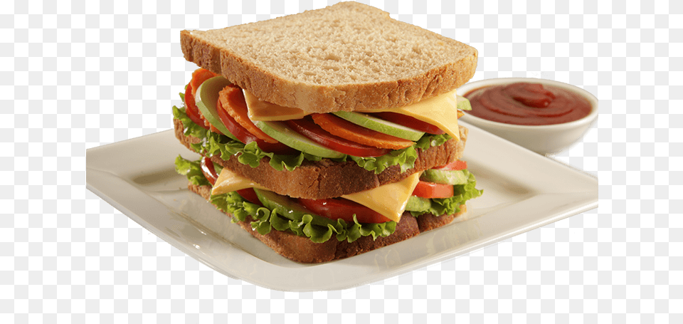 Brown Bread Sandwich, Food, Lunch, Meal, Ketchup Free Png Download