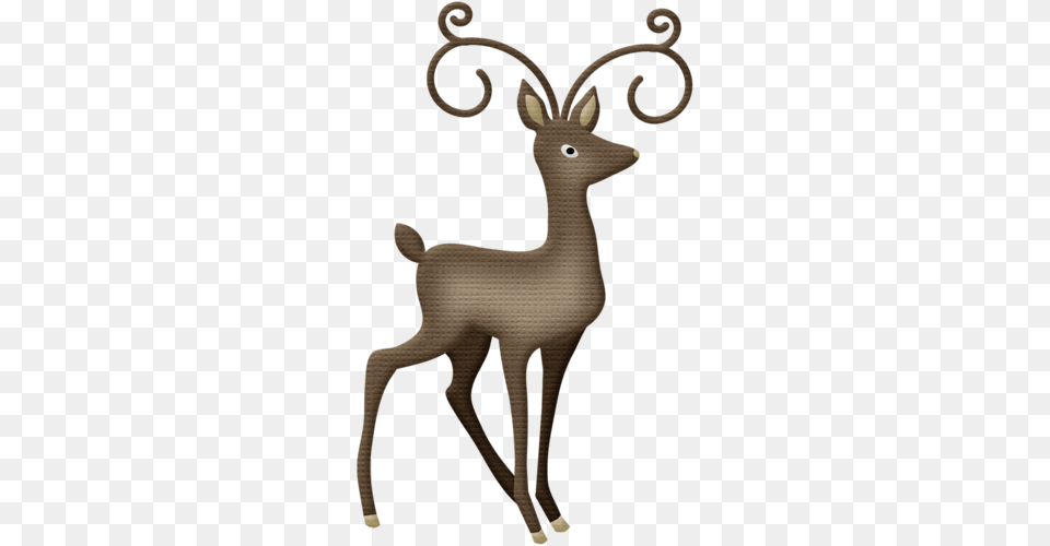 Brown Buck Deer Facing Right Clipart Christmas, Animal, Mammal, Wildlife, Antelope Png Image