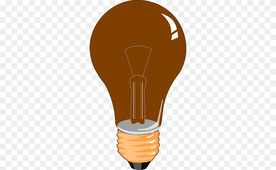 Brown Bulb Svg Clip Arts 336 X 592 Px, Light, Lightbulb Png Image