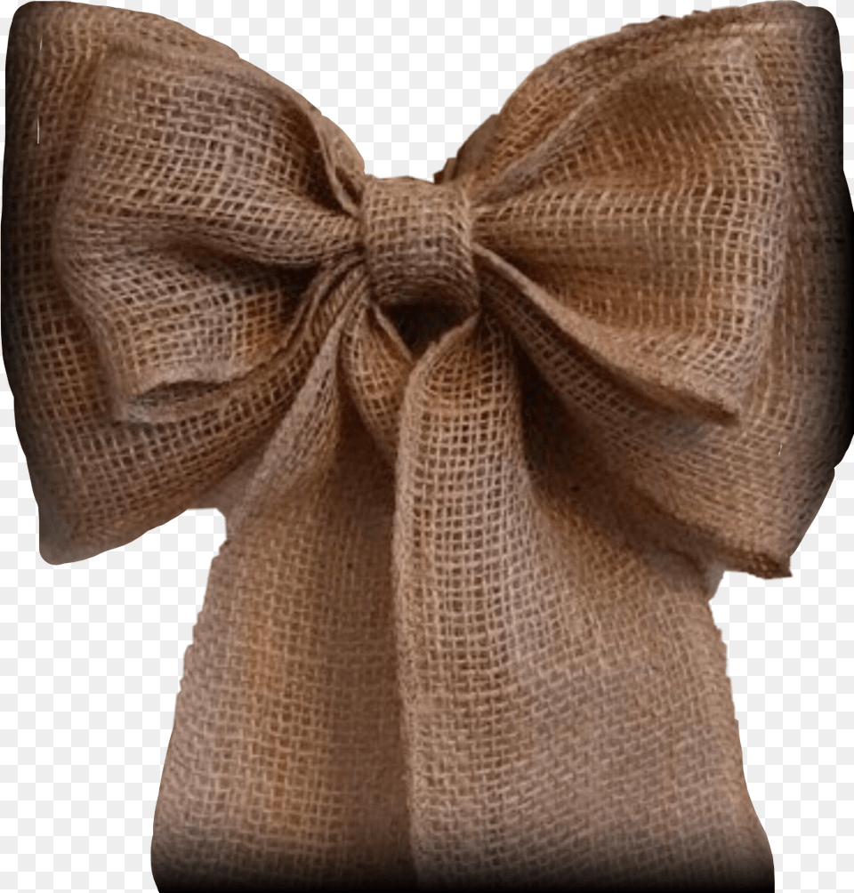 Brown Burlap Bow Woolen, Accessories, Bag, Formal Wear, Tie Png Image