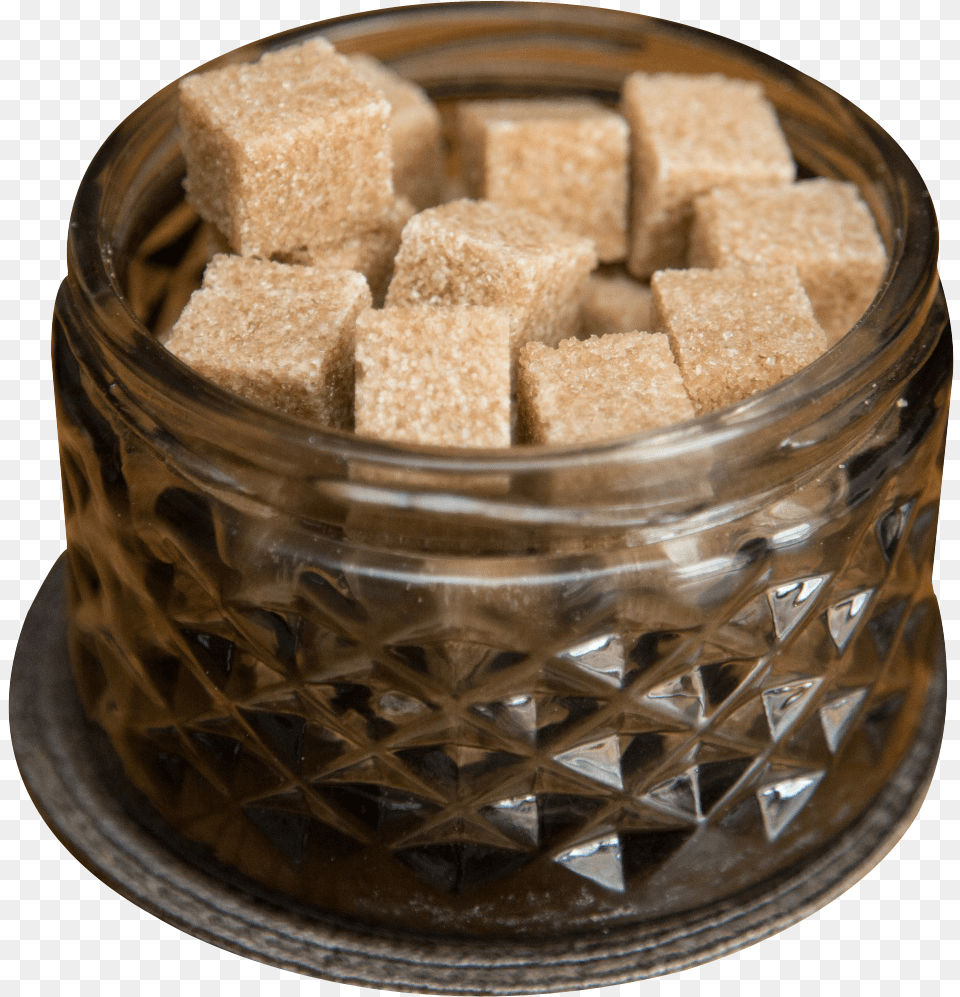 Brown Cane Sugar Cubes Image For Brown Aesthetics Transparent, Food, Jar, Plate, Bread Free Png Download