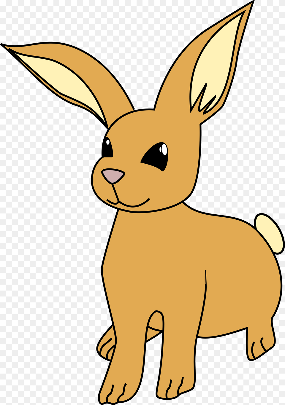 Brown Cartoon Bunny Svg Clip Arts 420 X 597 Px Rabbit Clip Art, Baby, Person, Animal, Mammal Free Png Download