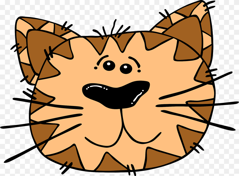 Brown Cat Face Drawing Clipart, Animal, Fish, Sea Life, Shark Png Image