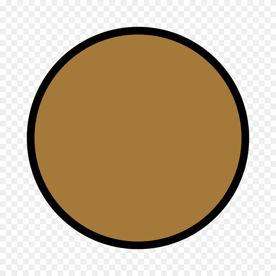 Brown Circle Emoji Clipart, Oval Png