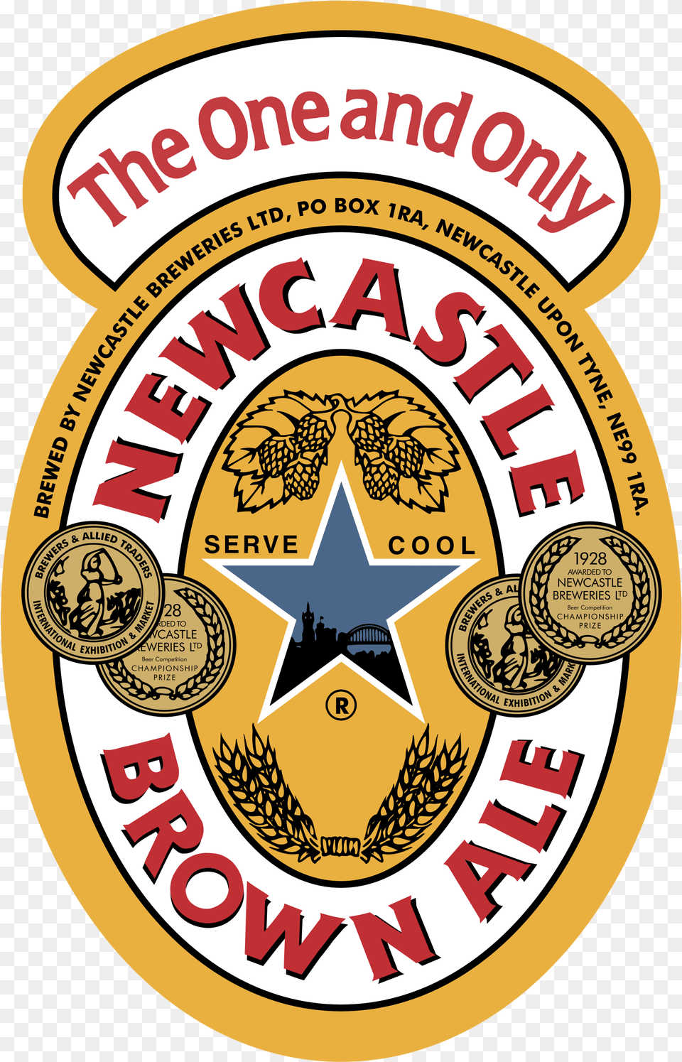 Brown Circle Newcastle Brown Ale Logo Transparent Vector Newcastle Brown Ale Logo, Badge, Symbol, Food, Ketchup Free Png