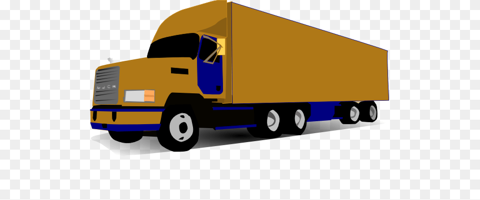 Brown Clipart Lorry, Moving Van, Trailer Truck, Transportation, Truck Png Image