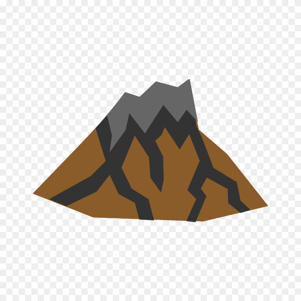Brown Clipart Volcano, Mountain, Mountain Range, Nature, Outdoors Free Png