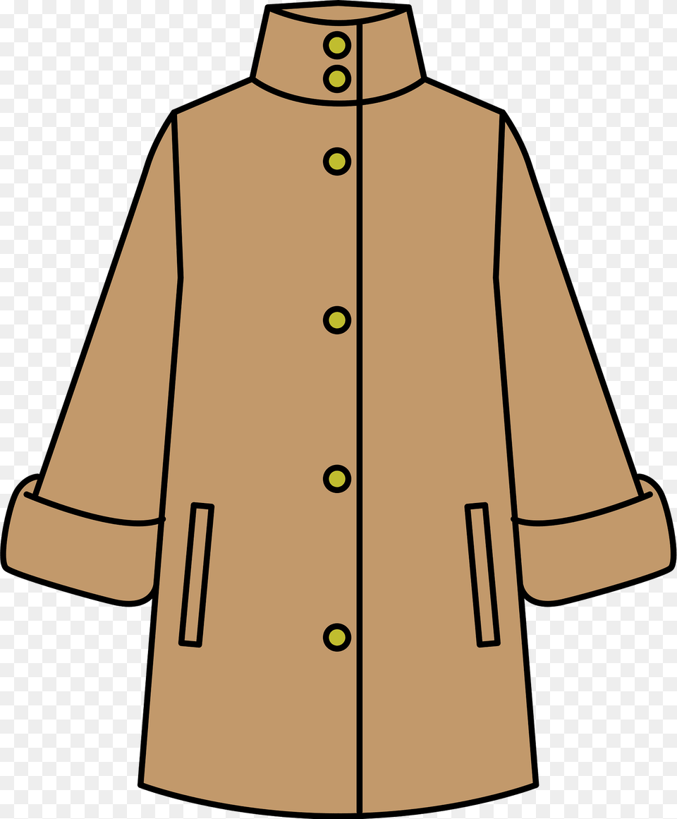 Brown Coat Clipart, Clothing, Overcoat Free Transparent Png