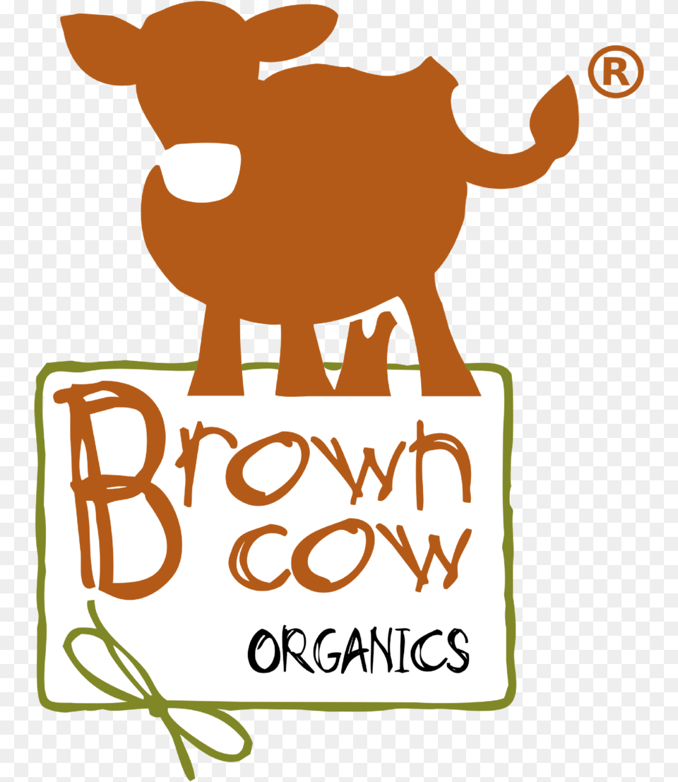 Brown Cow Organics Clip Art, Animal, Cattle, Livestock, Mammal Png