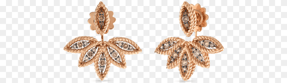Brown Diamond Stud Earring With Fan Jackets Earring, Accessories, Jewelry, Gemstone Png