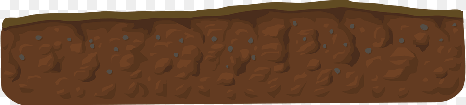 Brown Dirt Crosssection Short Clipart, Brick, Rock, Bread, Food Free Png Download