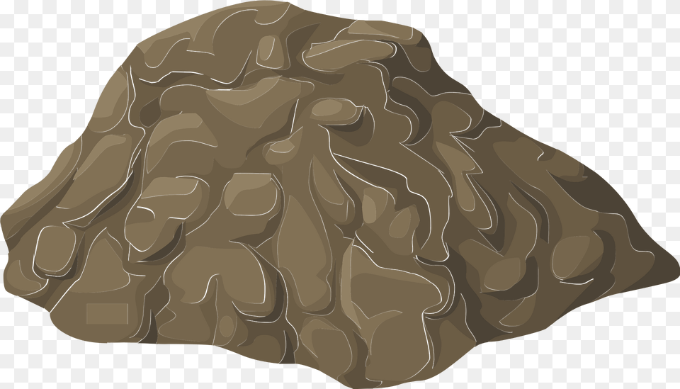 Brown Dirt Pile Clipart, Rock Free Png