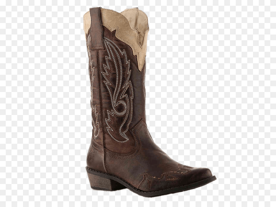 Brown Embroidered Womens Cowboy Boot, Clothing, Footwear, Shoe, Cowboy Boot Free Png Download