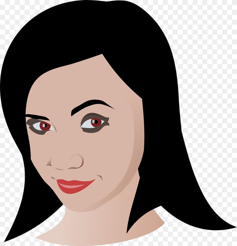 Brown Eyes Girl Clipart, Adult, Face, Female, Head Png Image