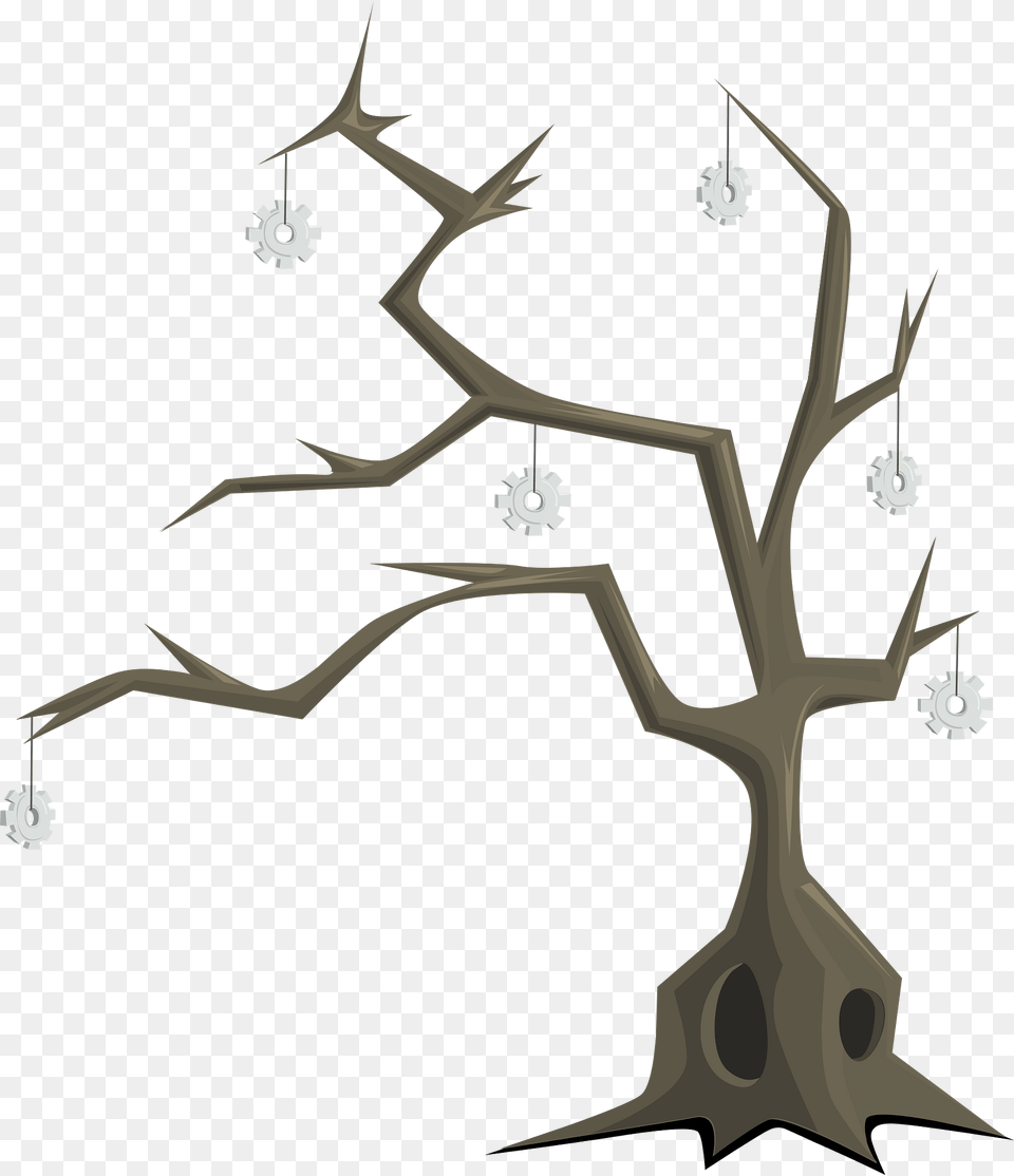Brown Fantasy Gear Tree Clipart, Art, Plant, Painting, Graphics Free Transparent Png