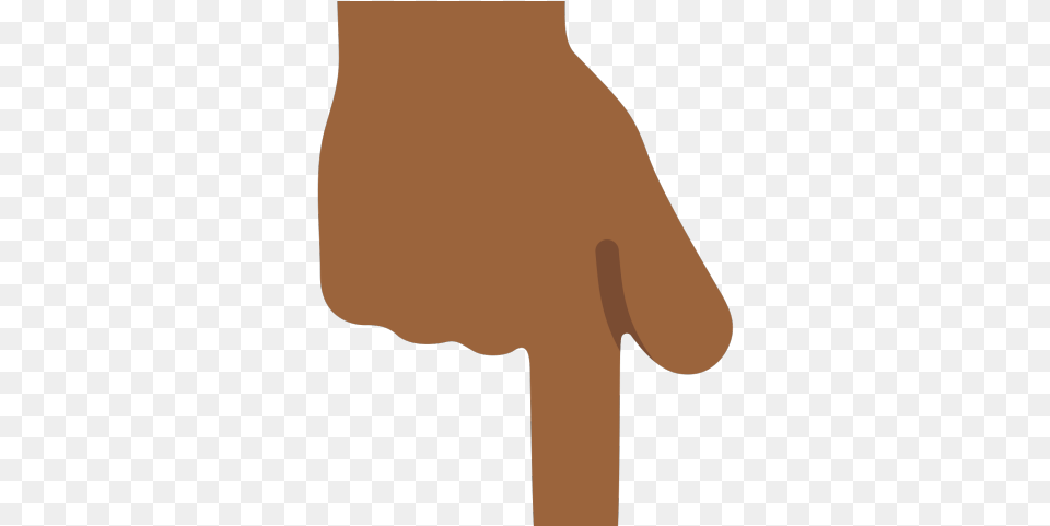 Brown Finger Pointing Down Emoji, Body Part, Hand, Person Png Image