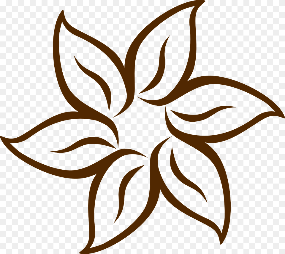 Brown Flower Svg Clip Arts Star Flower Clipart, Art, Floral Design, Graphics, Pattern Png Image
