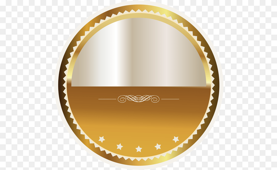 Brown Gold And White Seal, Disk, Coin, Money Free Png Download