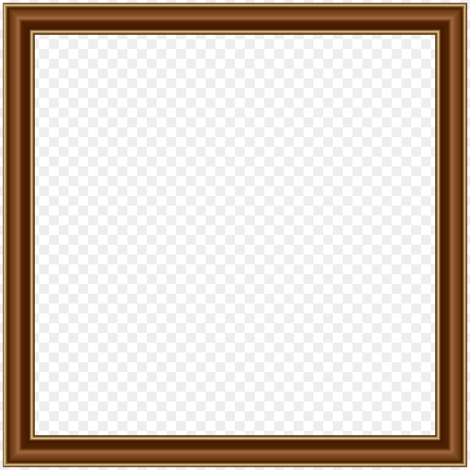 Brown Gold Border Frame Gallery, Mirror Free Transparent Png