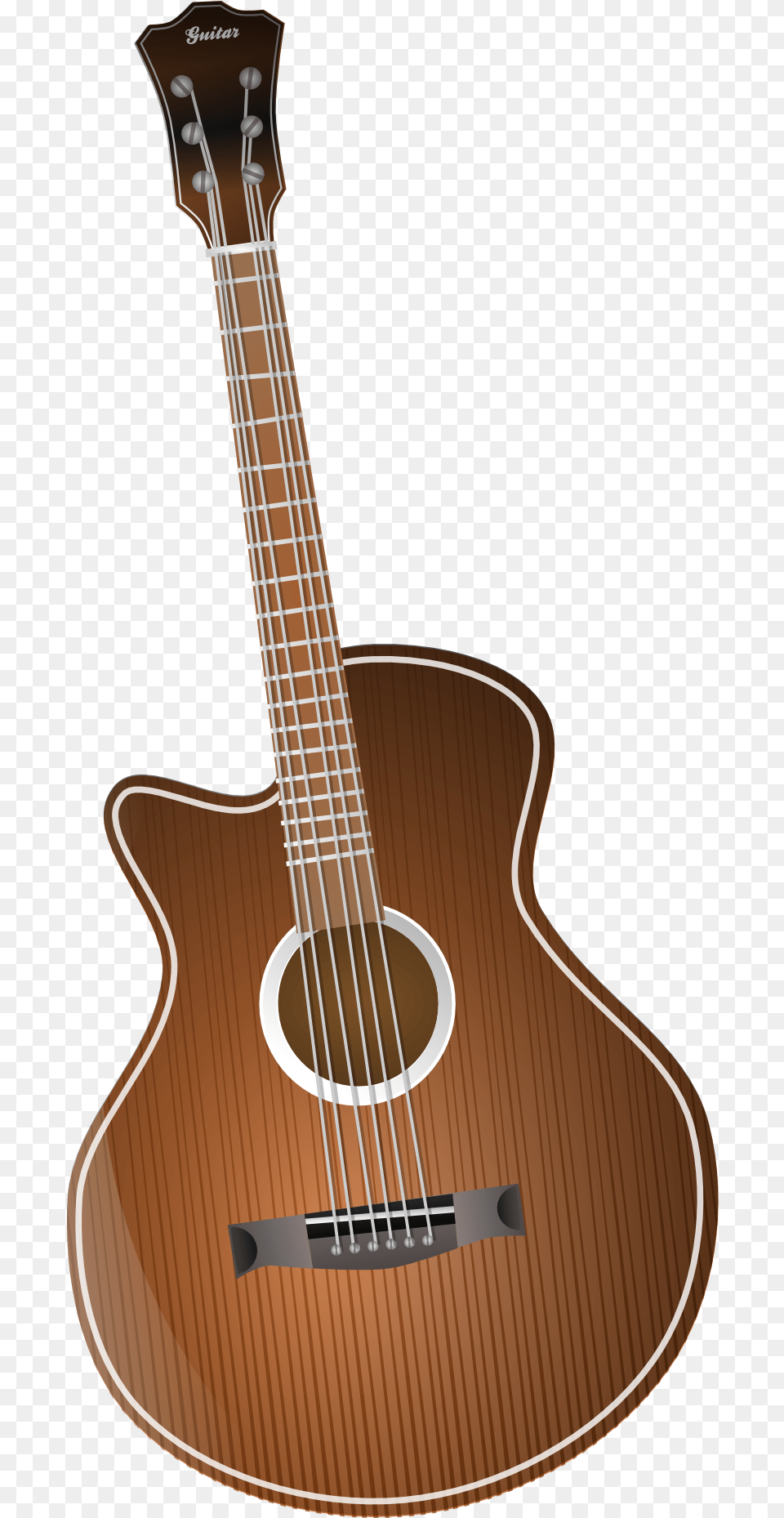 Brown Guitar Cartoon, Bass Guitar, Musical Instrument Free Transparent Png