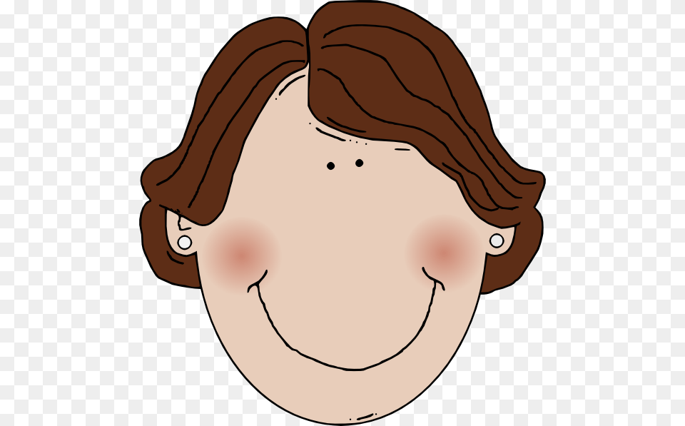 Brown Hair Girl Clipart, Face, Head, Person, Baby Png Image