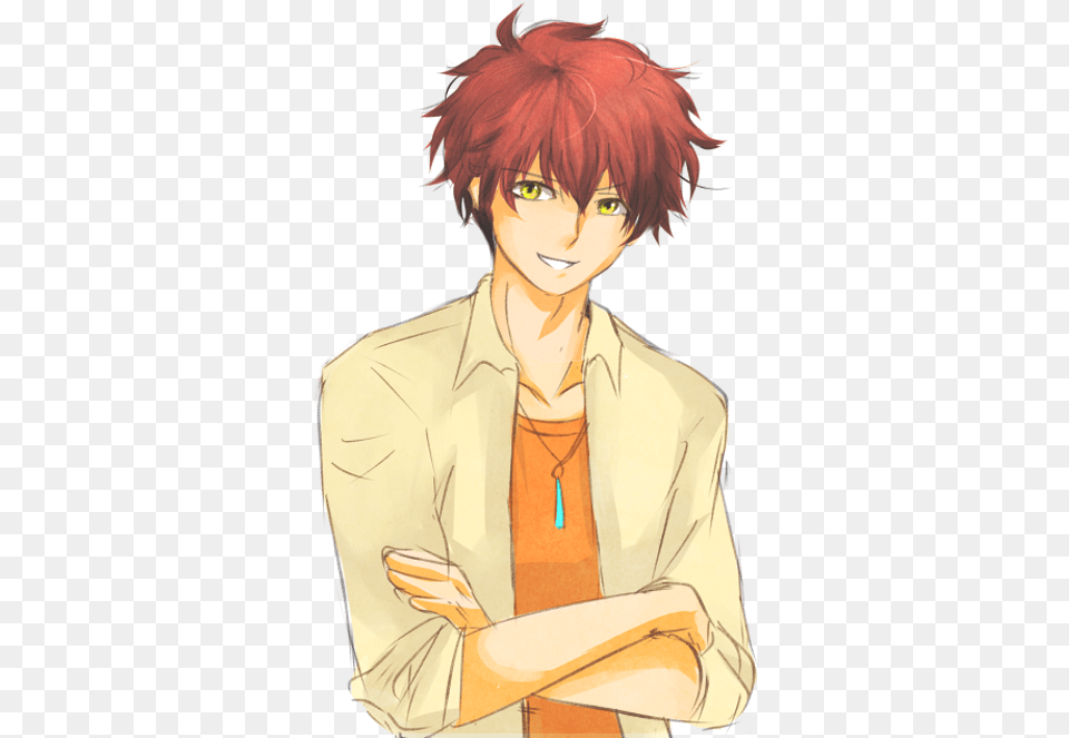 Brown Hair Hair Coloring Black Hair Red Hair Anime Boy With Black And Red Hair, Adult, Book, Comics, Male Png Image